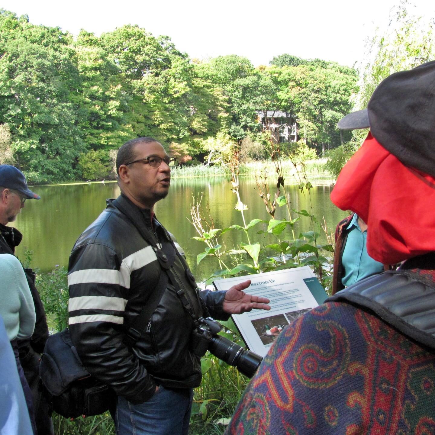 Signs Unveiling 2012: Colin Marcano commented on how we value nature more when we know more about it. Photo: Sharon Lovett