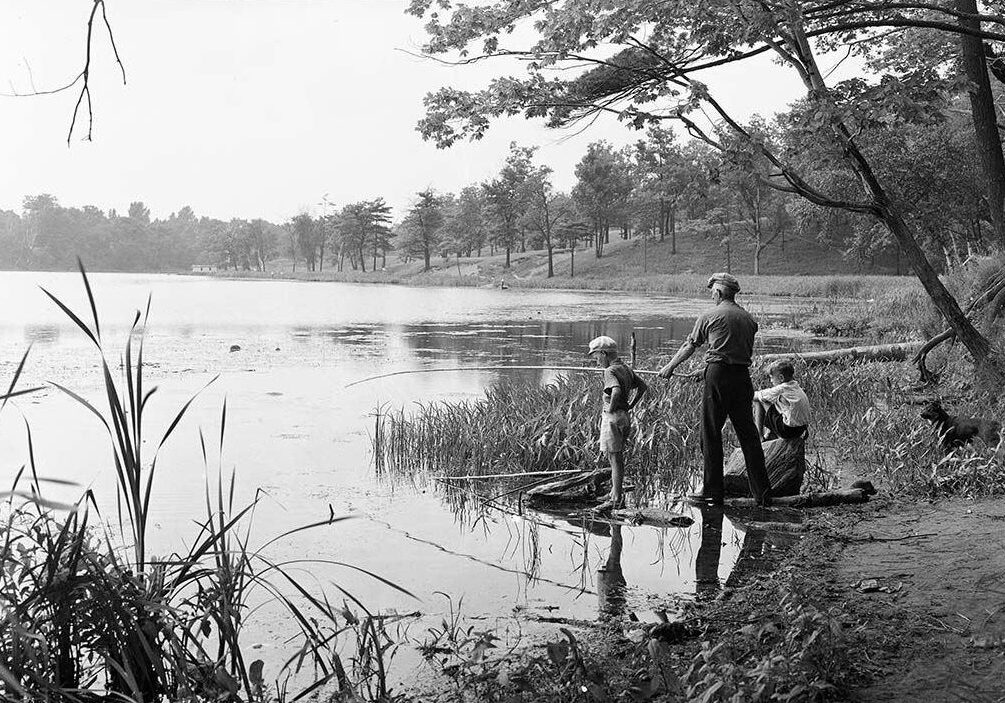 Fishermen on Grenadier Pond, High Park, 1939. Photo: City of Toronto Archives, Fonds 1231, Item 629.